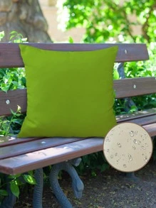 1入組素色靠墊套無填充物現代織物裝飾抱枕套適用於客廳家居裝飾 - 綠色 - 查看 3