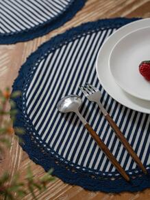 1入組條紋圖案餐墊 - 彩色 - 查看 4