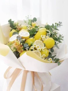 1pack Artificial Lemon, Modern Plastic Fake Fruit For Home - Multicolor - View 5