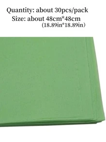 30入組綠色紙襯墊花束包裝紙適用於花卉 - 綠色 - 查看 4