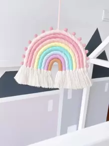 1 cái Pom Pom Decor Cầu Vồng Treo Tường, Khối Màu Hiện Đại Tua Rua Trang Trí Treo Trang Trí Cho Trang Trí Nhà Cửa, Trang Trí Nhà Cửa, Trang Trí Phòng, Trang Trí Tường - Nhiều màu - Xem 5