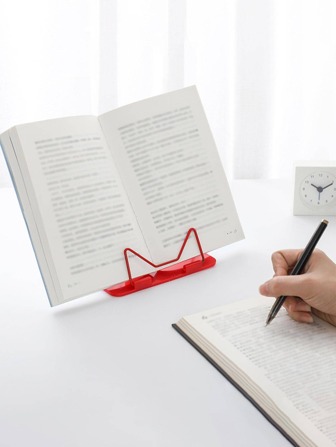 1 pieza Soporte metálico para libros, atril de lectura simple para estudiantes, estantería multiusos para libros, colorido