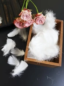 1σετ Φίλτρο δώρου σχεδίασης φτερών, απλό λευκό φτερό φίλτρου για πάρτι, διακοπές - trắng - Xem 3