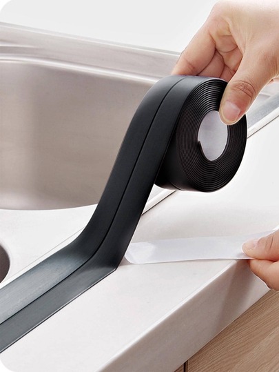 Adesivo de vedação de piso de PVC de 1 peça, decoração de azulejo à prova d'água, fita de costura para reforma de casa, adesivo autoadesivo para pia, decoração simples e elegante para casa, decoração de casa em estilo moderno e minimalista para banheiro, para proteger bordas e costuras, várias cores e tamanhos disponíveis, fácil de limpar, adesivos, decalque de parede, decalque de vinil para decoração de casa, itens de decoração de primavera renovam sua casa, adesivos de decoração para festivais, presentes de aniversário e formatura