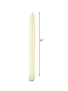 4pcs Taper Candle, Classic Tall Smokeless Wax Candle, For Home - White - View 5