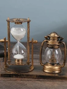 1入組復古沙漏設計裝飾用品現代ABS裝飾物件裝飾 - 銅色 - 查看 5
