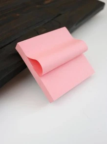 1pc Solid Color Sticky Note, Simple Multi-purpose Easy To Post Writable Sticky Note For School Student, Office - Pink - View 4