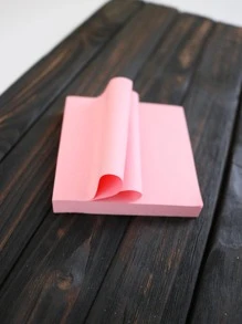 1入組素色便簽簡單多用途易於張貼可寫便簽適用於學生、辦公室 - 粉色 - 查看 3