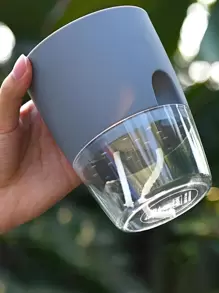 1pc Double Layer Plant Seedling Pot, Modern ABS Nursery Pot For Garden - Grey - View 4