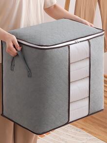 1入組無紡布織物被子收納袋 - 灰色 - 查看 3