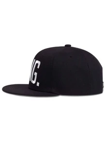2 chiếc Unisex Chữ Thêu Mũ Hip Hop Thời Trang Có Thể Điều Chỉnh, Dành Cho Hoạt Động Ngoài Trời - màu đen - Xem 4