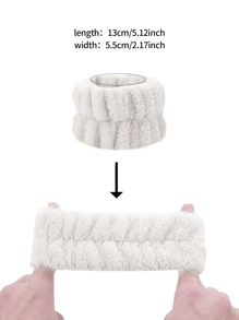 2入組紫色沐浴頭帶家居休閒滌綸沐浴髮帶 - 紫色 - 查看 2