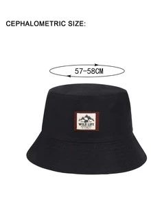 1件男式日常款漁夫帽 - 黑色 - 查看 4