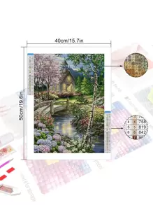 1 τμχ PMMA DIY Diamond Painting Without Frame, Creative Flower & Tree Pattern Square DIY Diamond Painting for Decoration - Nhiều màu - Xem 4