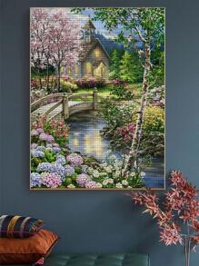1 τμχ PMMA DIY Diamond Painting Without Frame, Creative Flower & Tree Pattern Square DIY Diamond Painting for Decoration - Nhiều màu - Xem 3