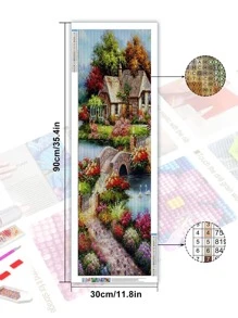 1套PMMA DIY鑽石畫現代風景圖案DIY家居鑽石畫 - 彩色 - 查看 4