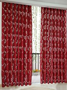 1 件灰色镂空叶子薄纱窗帘，100% 涤纶镂空藤叶薄纱窗帘，适用于客厅、卧室、阳台和厨房 - 咖啡色精致镂空刺绣窗帘，适合家居装饰 - 酒紅色 - 查看 1