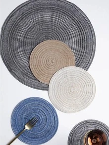 1PC Họa Tiết Sọc Tròn Nơi Thảm PP Hiện Đại Bàn Thảm Cho Bàn Ăn - Màu be - Xem 7