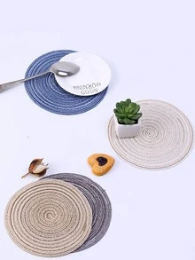 1PC Họa Tiết Sọc Tròn Nơi Thảm PP Hiện Đại Bàn Thảm Cho Bàn Ăn - Màu be - Xem 3