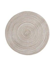 1PC Họa Tiết Sọc Tròn Nơi Thảm PP Hiện Đại Bàn Thảm Cho Bàn Ăn - Màu be - Xem 6
