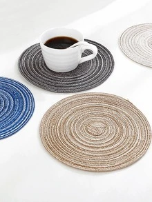 1PC Họa Tiết Sọc Tròn Nơi Thảm PP Hiện Đại Bàn Thảm Cho Bàn Ăn - Màu be - Xem 9