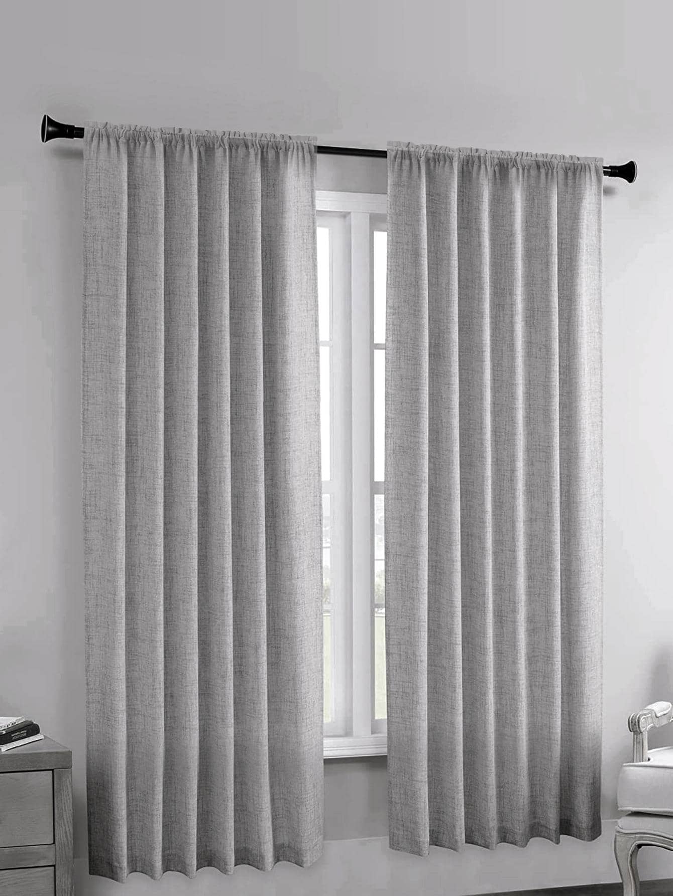 素色單面板窗簾客廳和臥室現代滌綸窗簾