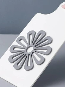 1入組花朵設計防滑隔熱墊 - 灰色 - 查看 3