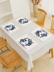 1入組獨角獸樣式現代滌綸桌墊 - 彩色 - 查看 3