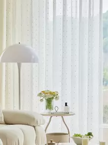 1 Đồ Họa Hoa Văn Màn Sheer, Polyester Hiện Đại Lọc Sáng Màn Sheer Cho Phòng Khách - trắng - Xem 6