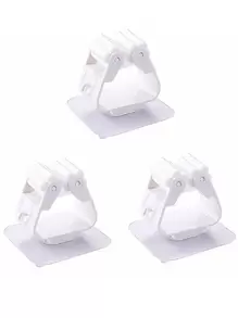 3入組/套隨機PP拖把架極簡免打孔壁掛式浴室拖把和掃帚架 - 白色 - 查看 1