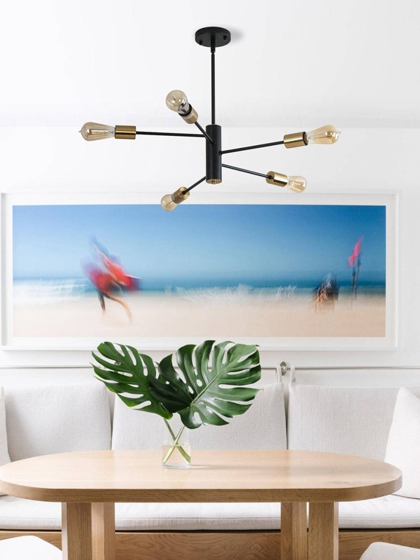 5Light Sputnik Chandelier Mid Century Modern Industrial E26 Pendant