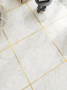 1 Roll Decorative Gold Accent Seam Tape, Waterproof, Wear-Resistant, Tile Decorations, Floors & Walls, Stickers, Wall Decal, Vinyl Decal For Home Decorations, Spring Decoration Items Refresh Your Home, Rama Decoration Stickers - Gold - View 6