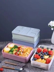 1個水果造型午餐盒,適用於成年人、上班族、學童,帶塑料封口,專為冰箱設計,便攜式,適合戶外使用 - 灰色 - 查看 5