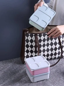 1個水果造型午餐盒,適用於成年人、上班族、學童,帶塑料封口,專為冰箱設計,便攜式,適合戶外使用 - 灰色 - 查看 3