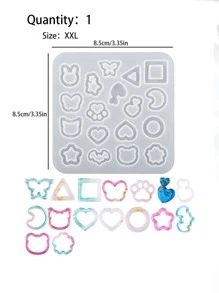 1入組幾何設計DIY矽膠模具 - 白色 - 查看 6