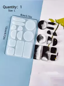 1入組吊墜DIY矽膠模具 - 白色 - 查看 4