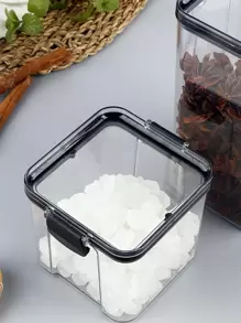 1入組透明多功能食物貯藏寵物便攜防塵食物儲藏盒