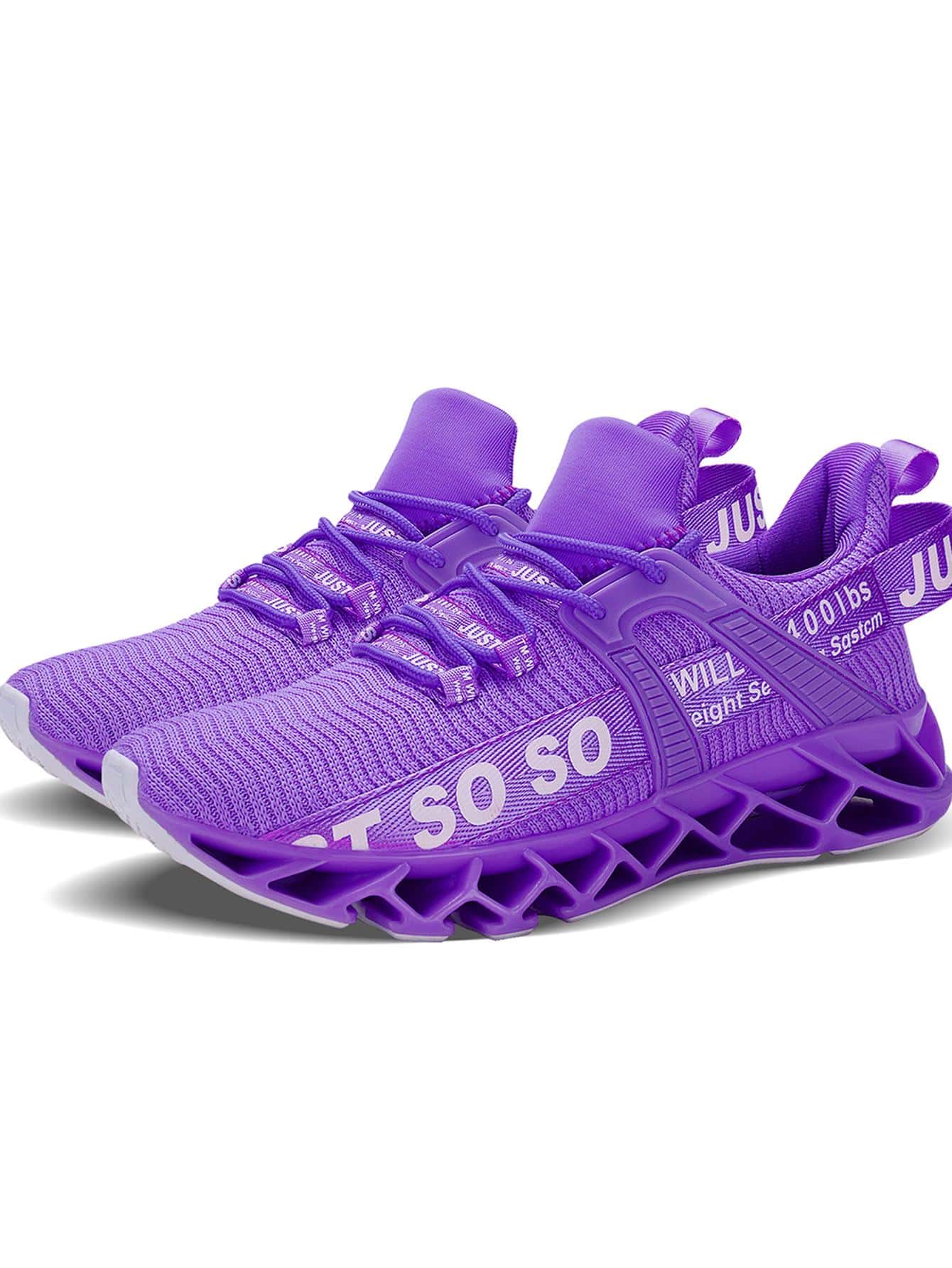 Womens Non Slip Running Walking Fashion Shoes Athletic Tennis Sneakers Sports Shoes - Màu tím - Xem 1