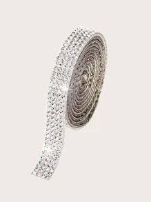 1 cuộn Băng Dán Kính, Miếng Dán Kính Cường Lực Đôi Trang Trí Kim Cương Giả Hiện Đại Cho Gia Đình - Bạc - Xem 1