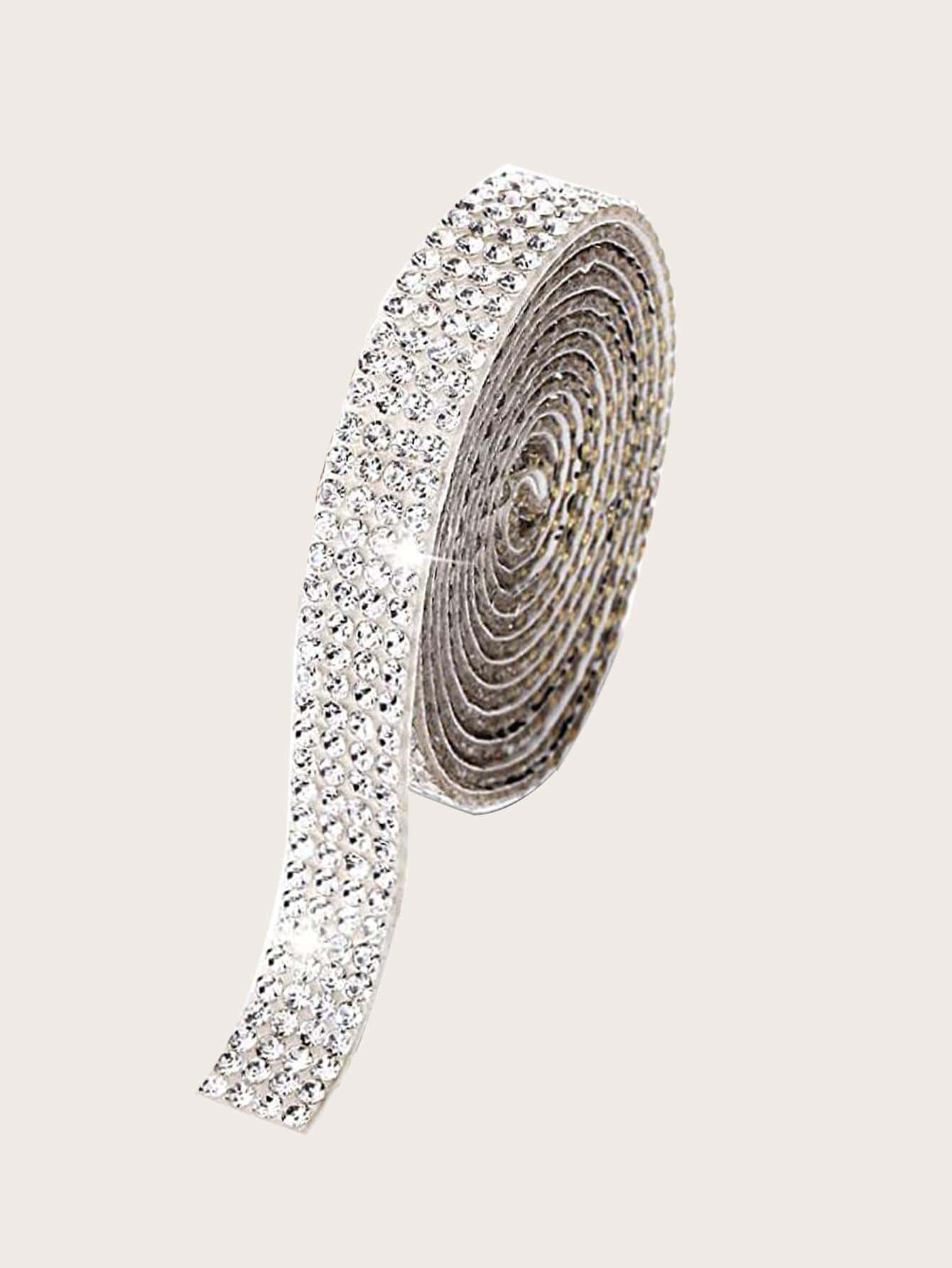 1 cuộn Băng Dán Kính, Miếng Dán Kính Cường Lực Đôi Trang Trí Kim Cương Giả Hiện Đại Cho Gia Đình - Bạc - Xem 1