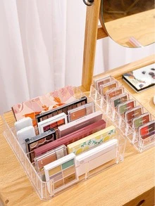 1入組透明彩妝收納極簡多格化妝品收納架 - 無色 - 查看 6