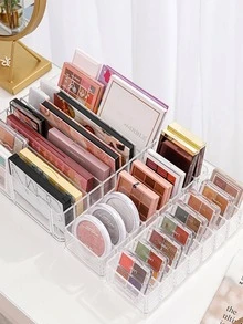 1入組透明彩妝收納極簡多格化妝品收納架 - 無色 - 查看 4