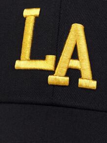 1pc Unisex Letter Embroidered Adjustable Casual Baseball Cap, For Outdoor Street - Black - View 5