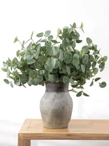 1/3/6 Pcs 33.3'' Eucalyptus Stems Greenery Stems Eucalyptus Leaf Spray In Green Silk Plastic Plants Floral Artificial Plants For Home Party Wedding Decoration, Tall Faux Silver Dollar Eucalyptus Leaf Branches Greenery Stems Decorations For Home Wedding Party Centerpieces Floral Arrangements - Green - View 6