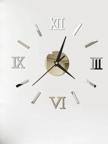 1入組TPR掛鐘現代鏡面設計掛鐘適合家用