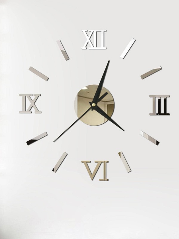 1入組TPR掛鐘現代鏡面設計掛鐘適合家用