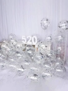 10 Chiếc 12 Inch Bạc Lấp Lánh Bóng Bay, Trang Trí Tiệc Sinh Nhật, Đám Cưới, Quà Tặng, Tiệc Giáng Sinh Bóng Bay - Bạc - Xem 8