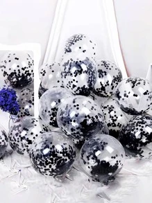 10入組12吋黑色閃亮氣球，適用於派對裝飾、婚禮、禮物贈送和聖誕派對 - 黑色 - 查看 1