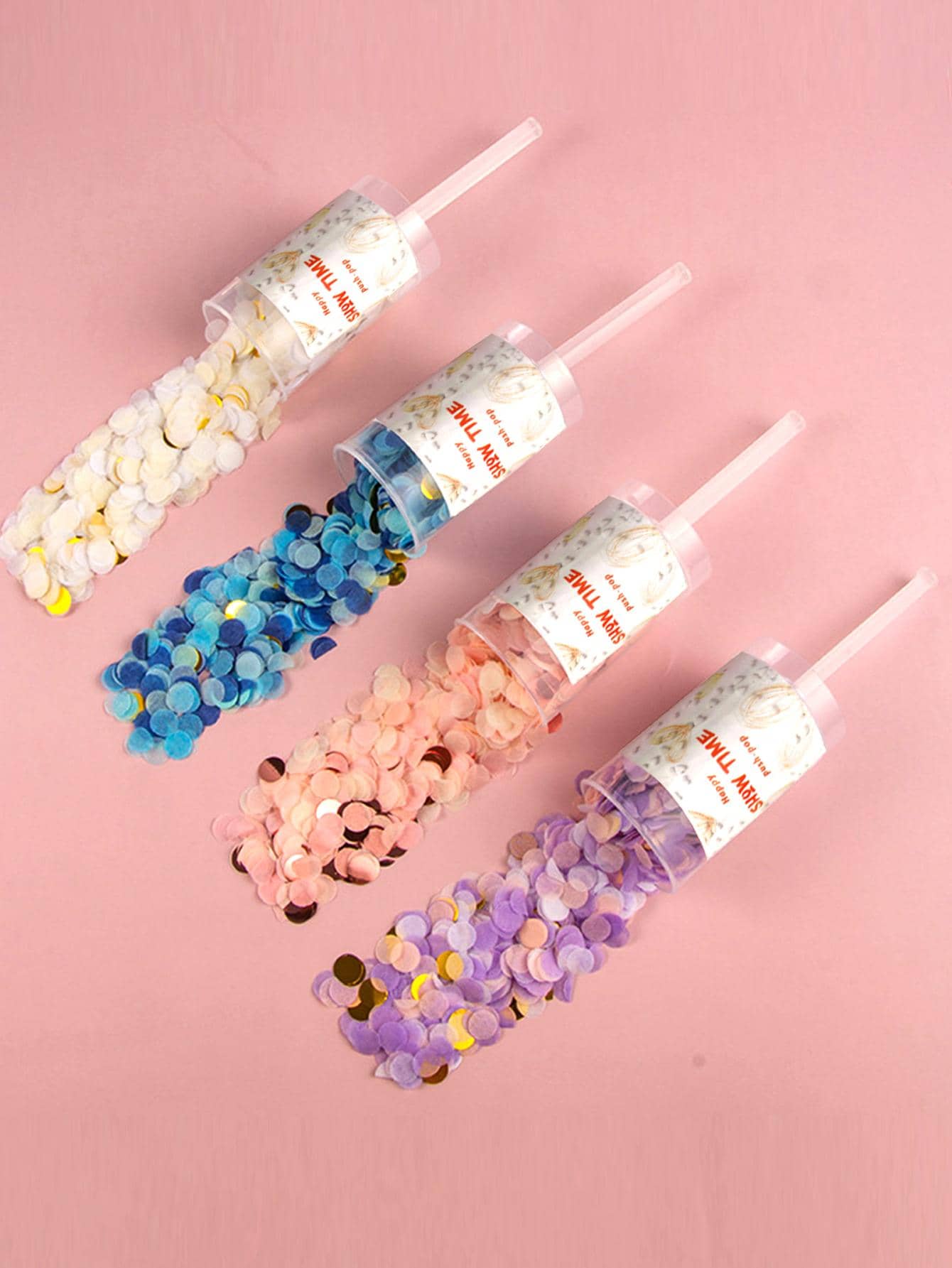 4pcs Paper Party Confetti Poppers, Confetti Poppers For Wedding ...