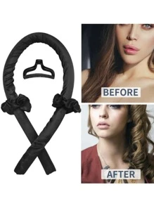 3pcs/Set Black Heatless Curler, Modern Non-Woven Fabric Hair Curler For Home Home Bathroom Decor Fall Decor Back To School